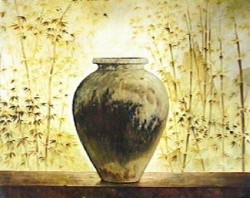 Chineses Vase with Bamboo II by John Park